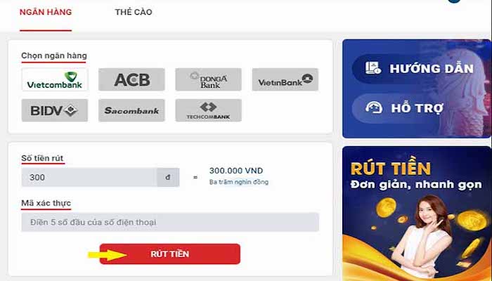 Hướng dẫn rút tiền siêu tốc tại nhà cái Sin88