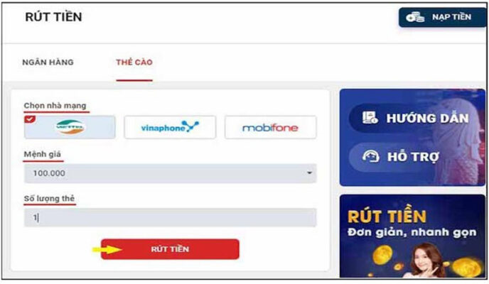 Hướng dẫn nạp tiền Sin88 đơn giản, chuẩn xác