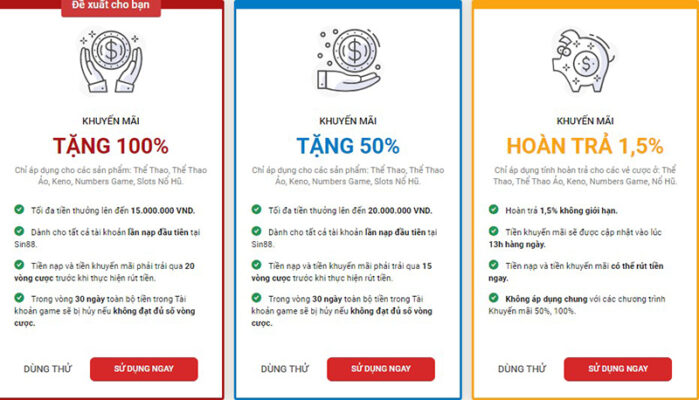 Khuyến mãi Sin88🥈Tổng hợp khuyến mãi từ SIN88.CLOUD #1