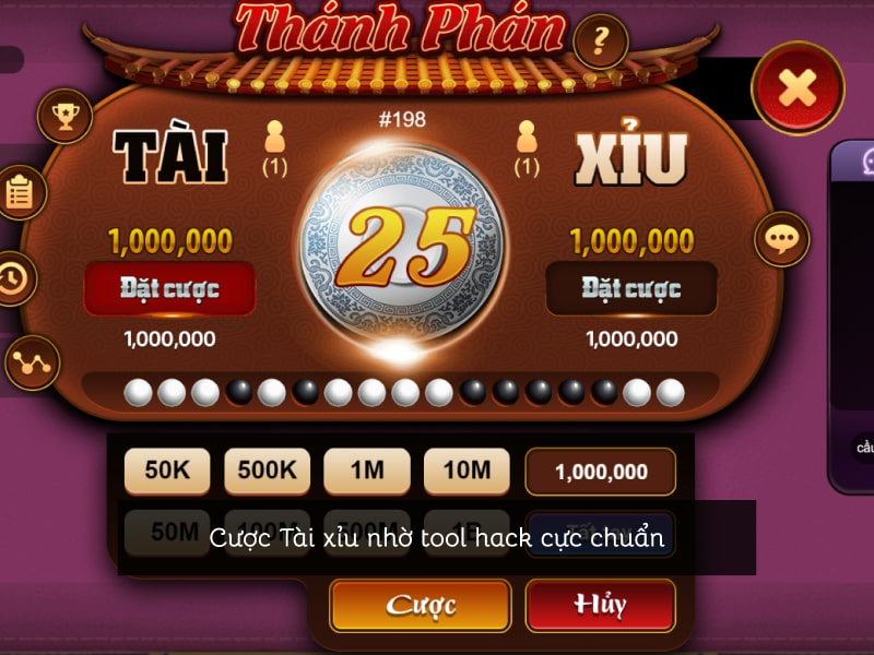 Chơi Tài xỉu online nhờ tool hack cực chuẩn
