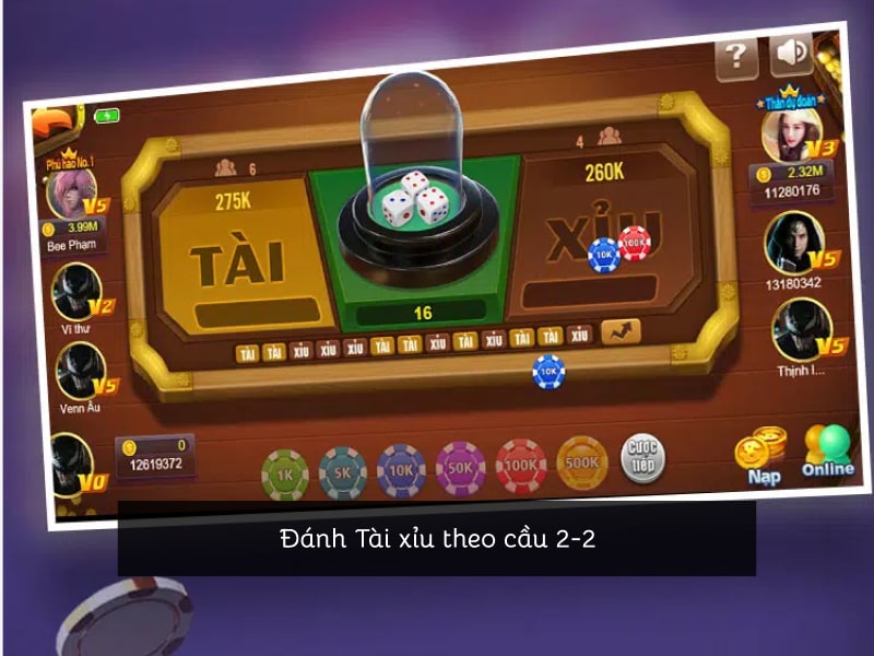 Công thức tính Tài xỉu online theo cầu 2-2