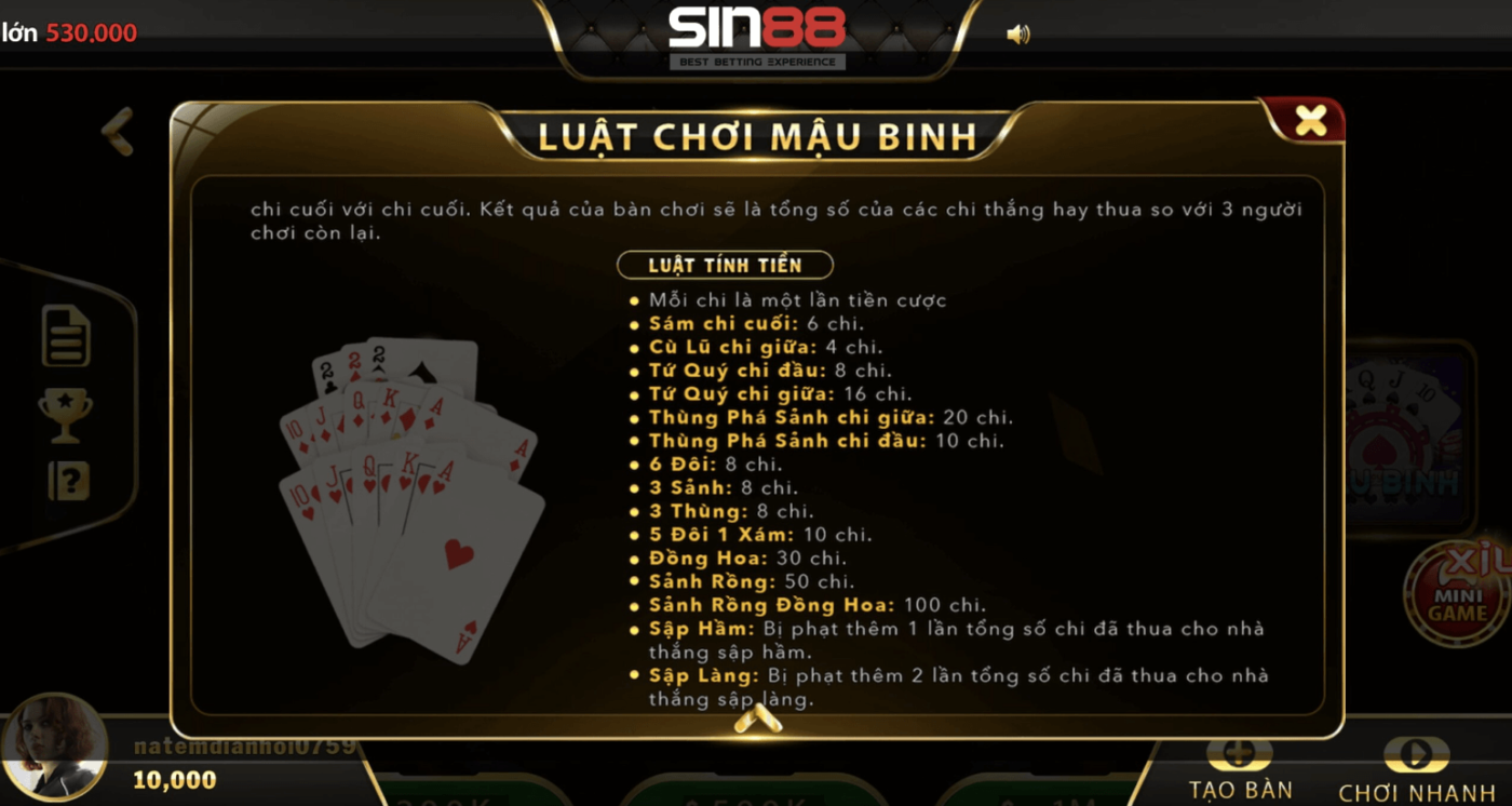 Thông tin cơ bản tân binh cần nắm khi chơi game bài Mậu binh